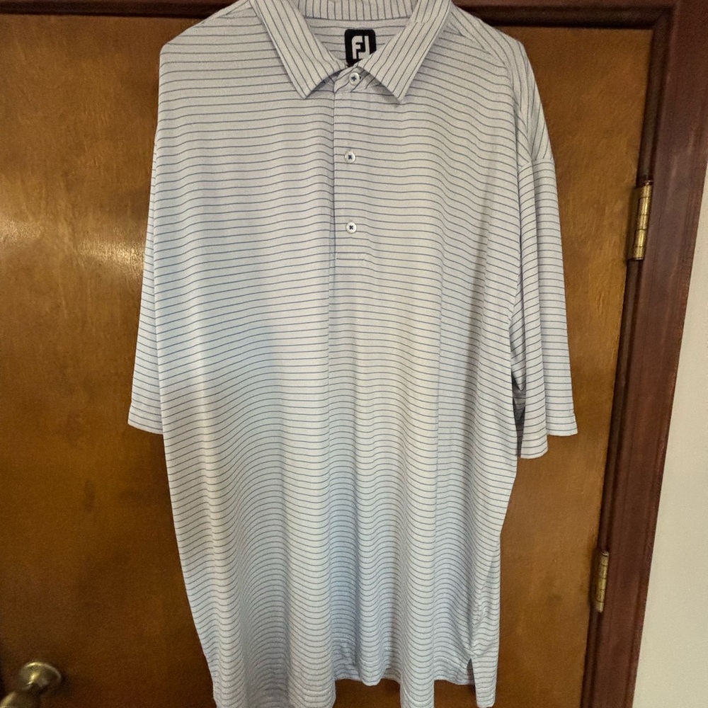 FootJoy Men's Polo with Blue Stripes
